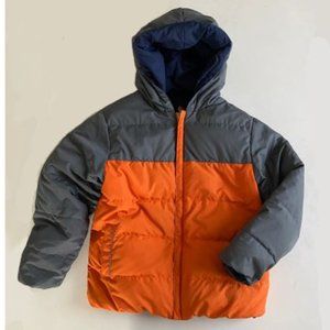 Hanna Andersson Boys Down Puffer Jacket Coat Reversible size 140